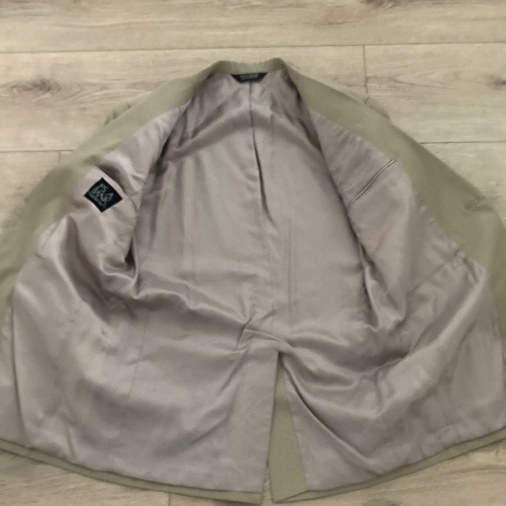 Men's Tan 2 piece Suit 40L/34 - Picture 3 of 8